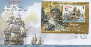 Jersey Bicentenary Of The Battle Of Trafalgar £2 Stamp 2005 First Day Cover Fdc