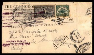 Mayfairstamps Us 1924 Special Delivery Airmail Combo York To California Cove
