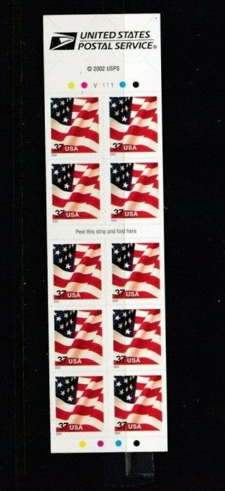 Us Booklet,  Scott 3634a,  U.  S.  Flag