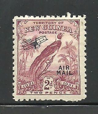 Album Treasures Guinea Scott C17 2p Bird Of Paradise Biplane Overprint Mlh