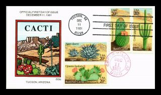 Dr Jim Stamps Us Cacti Desert Plants Hand Colored Collins Fdc Combo Cover