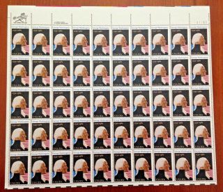 George Washington 20 Cent Postage Stamps,  1982,  Full Sheet (50),  1952