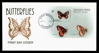 Dr Who 1997 Dominica Butterly S/s Fdc C130052