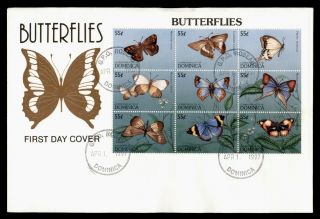 Dr Who 1997 Dominica Butterfly S/s Fdc C130040