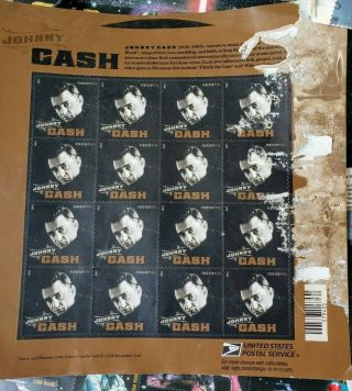 Scott 4789 Usa Pane Of Stamps,  Johnny Cash,  Singer Mnh Sheet Of 16