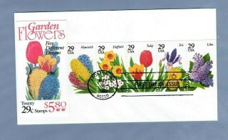 1993 Sc 2764a 29c Garden Flowers Booklet First Day Cover