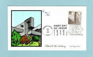 U.  S.  Fdc 3186 Rare Neil Faircloth Cachet - International Style Of Architecture