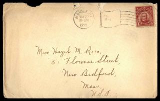Mayfairstamps Philippines 1922 Manila To Bedford Massachusetts Cover Wwb9411