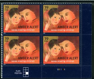 Sc 4031 - 39¢ - 2006 Amber Alert - Never Hinged - Plate Block Of 4