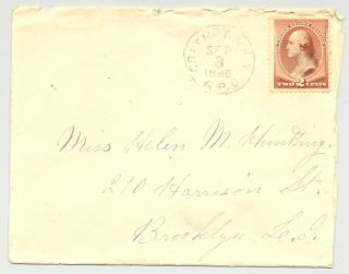 Ny,  Rpo,  Greenpt & N.  Y.  9/3/1886 To Brklyn,  L.  I.  (cover,  Stamp,  Postage,  History)