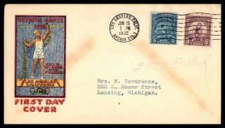 Mayfairstamps Us Fdc 1932 California Olympic Games Los Angeles Combo Firs