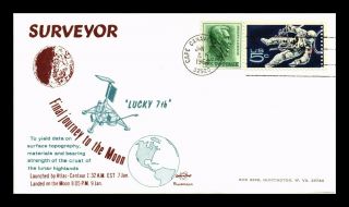 Dr Jim Stamps Us Surveyor Final Journey To Moon Swanson Space Event Cover
