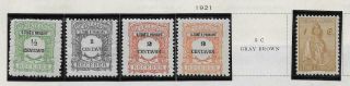 5 St.  Thomas And Prince Islands Postage Due Stamps From Quality Old Album 1921