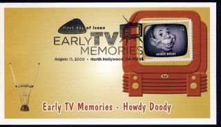 Us 2009 Early Tv Memories - Howdy Doody.  Fleetwood First Day Cover