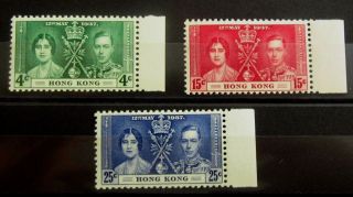 Hong Kong British Colonies Stamps Set - Coronation - Mnh - Vf - R32e6447