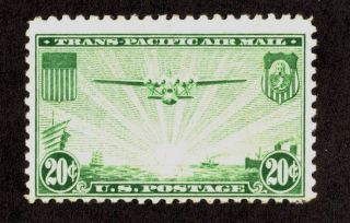 Oas - Cny 3902 Air Mail 1937 Scott C21 $0.  20 Trans - Pacific Clipper Never Hinged