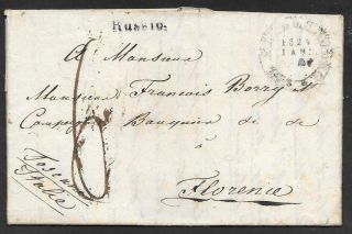 Russia - 1829 Entire Letter - St.  Petersburg To Florence / Firenze Italy Rated 6
