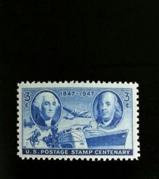 1947 3c U.  S.  Postage Stamp Centenary Scott 947 F/vf Nh
