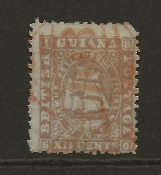 British Guiana 1862 - 5 Qv Sg463 12c Brownish Lilac Pf12.  5 - 13 Fine Example