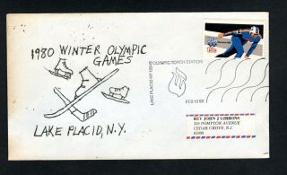 1980 Sc 1795 15c Winter Olympics - Skater Lake Placid,  Ny Cover