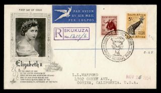 Dr Who 1954 South Africa Skukuza Registered Airmail Kruger National Park C127126