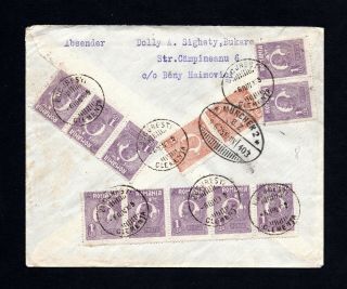 Romania 1925 Cover From Bucharesti To Germany,  Multiple Stamps Franking