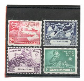 Gibraltar Gv1,  1949 Universal Postal Union Set Sg 136 - 39 H.