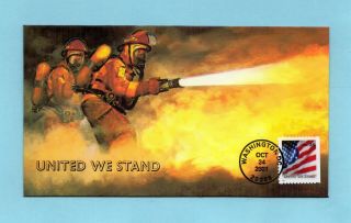 U.  S.  Fdc 3549 Heritage Cachet - The United We Stand Flag Stamp