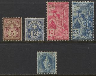 Switzerland 1854 - 1881 Mh / / No Gum Cv $121,  Imperf