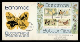 Dr Who 1975 Bahamas Butterfly S/s Fdc C126260