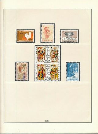 D006079 Belgium 1973 Selection Of Mnh Stamps