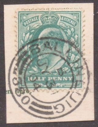 Gb Scotland Edward 7th Postmark / Cancel " Ballinluig 380 " 1904