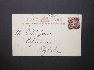 Gb Stationery 1893 Qv 1/2d Postcard Liverpool D 7 Squared Circle To Hoylake