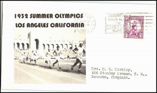 Oas - Cny 5059 First Day Cover 1932 Summer Olympic Games Los Angeles Scott 718