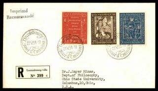 Mayfairstamps Luxembourg 1958 Set Of 3 Religious First Day Cover Wwb94941