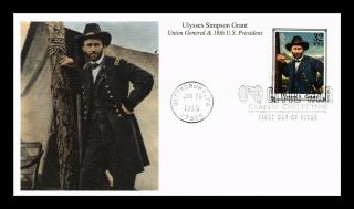 Dr Jim Stamps Us Ulysses Simpson Grant Civil War First Day Cover Mystic