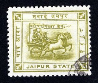 India 1906 Jaipur Stamp Mi 4cb