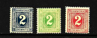 Hick Girl Stamp - Old M.  H.  German Local Post Chemnitz Stamps Y5442