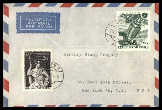 Mayfairstamps Austria 1961 Wien To Us York Cover Wwb90805