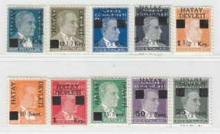 Syria Turkey Hatay 1939 Issue Full Set Isfila H 32/41