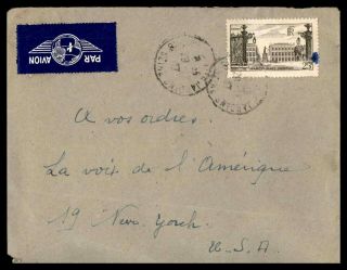 Mayfairstamps France 1947 Airmail To Us York Airmail Cover Wwb90701