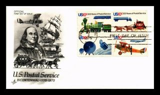 Dr Jim Stamps Us Postal Service Bicentennial Block Of Four First Day Cover
