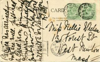 1908 - Great Britain - Postcard From " Port Soderick/isle Of Man " Cancel