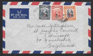 Sarawak - 1949 Airmail Cover - Kuching To Manchester - 50c Franking