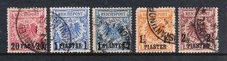 German Post Offices In Turkey,  1889 Stamps X 5