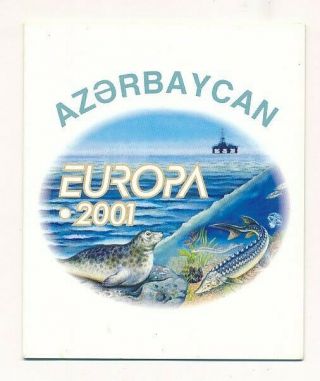 D004273 Europa Cept 2001 Water Booklet Mnh Azerbaijan
