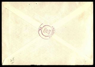 MayfairStamps Denmark 1952 Virum Registered to Ardmore Pennsylvania Postal Stati 2