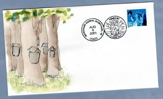 2001 Collecting Maple Sap,  Montpelier,  Vt Cancel,  Hp Ruth Henson Cachet Cover