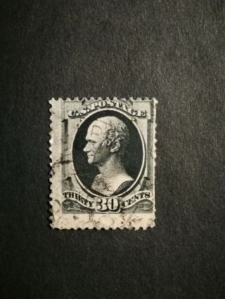 United States - 1870 Alexander Hamilton 30c Black - Sc 143