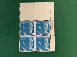 Us Stamps Plate Block Robert Kennedy 1974 Scott 1770 Mnh